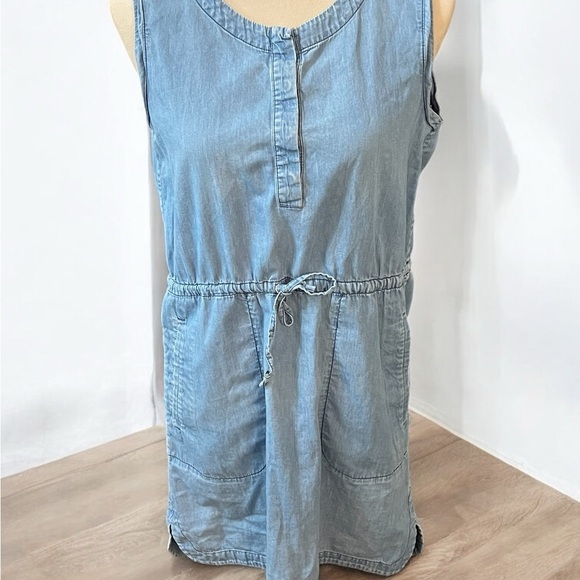 J. Crew Blue Sleeveless Chambray Sundress - Picture 1 of 3